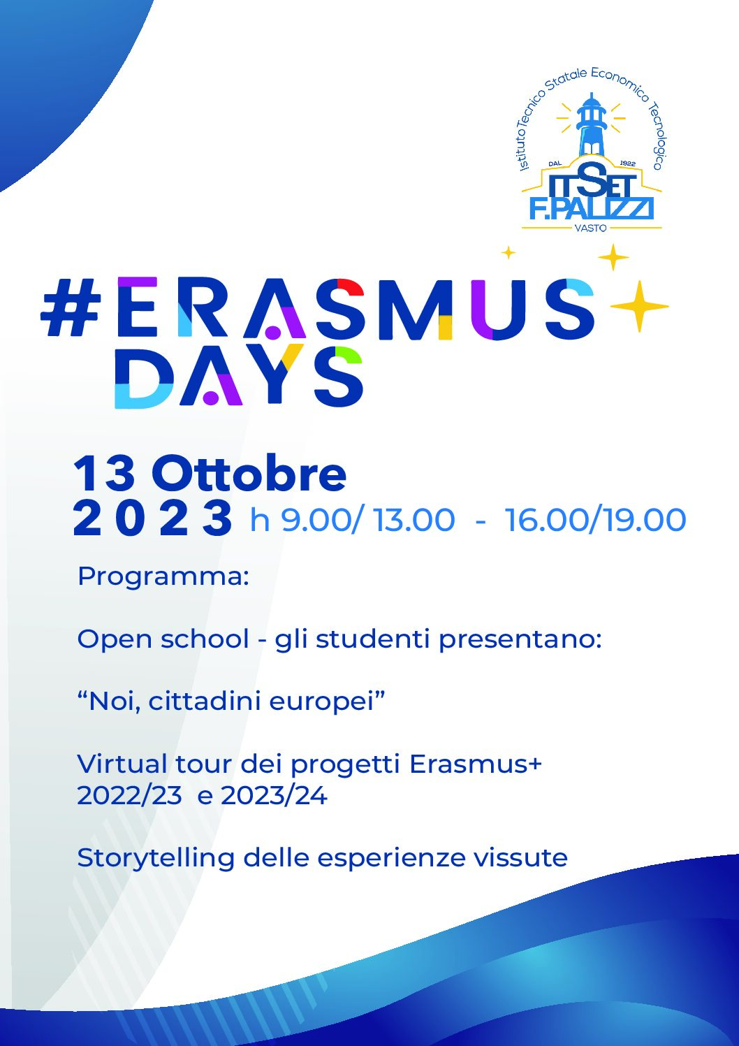 Il 13 ottobre l'Erasmus Days al Palizzi di Vasto