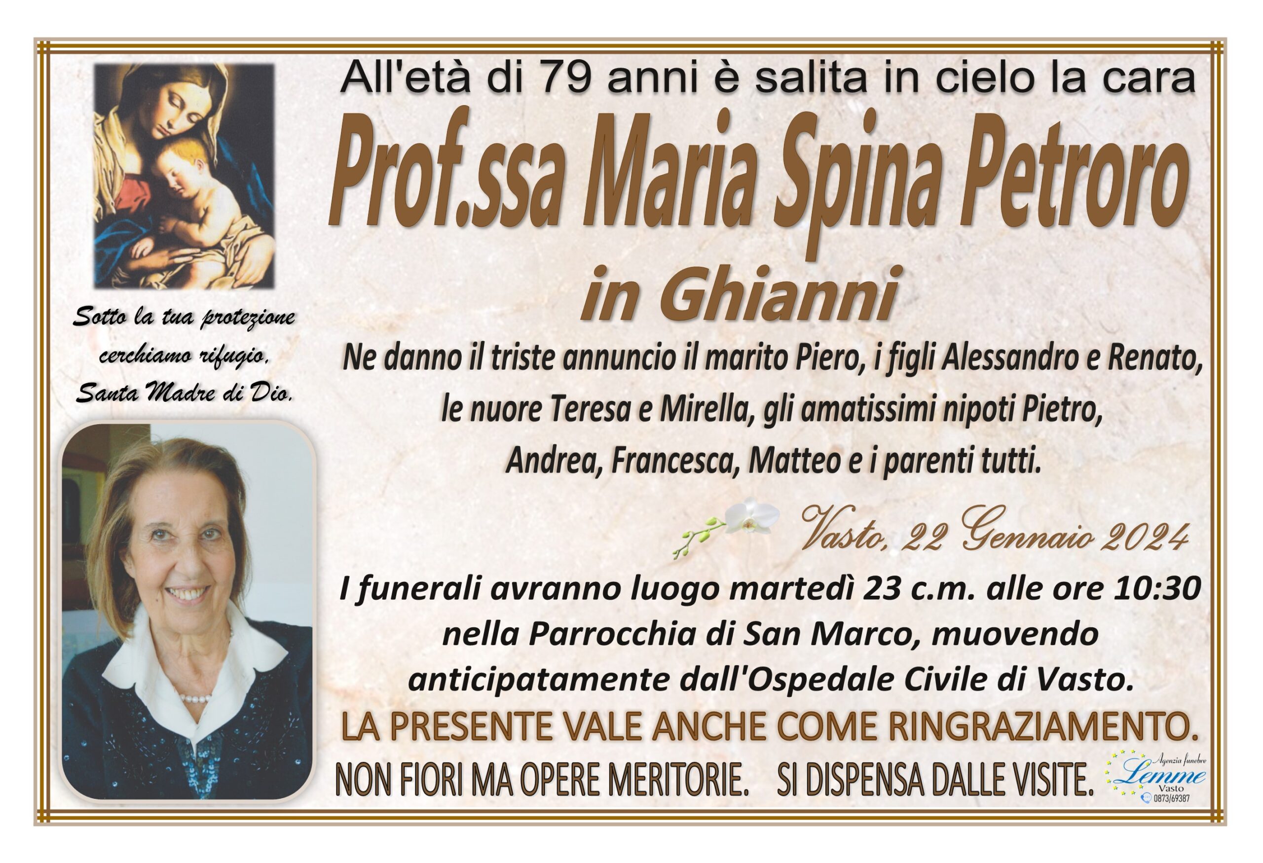 Prof.ssa Maria Spina Petroro